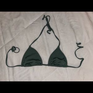 Navy green bikini top